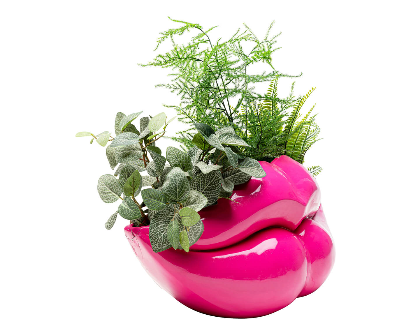 Vase Blumenvase Dekoschale Dekovase Lips Pink 28 cm