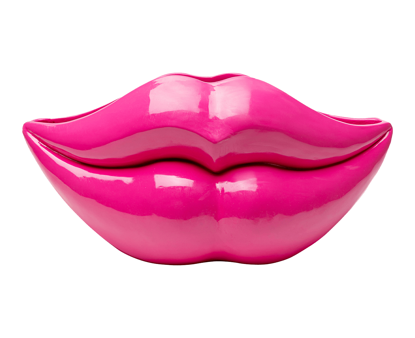 Vase Blumenvase Dekoschale Dekovase Lips Pink 28 cm