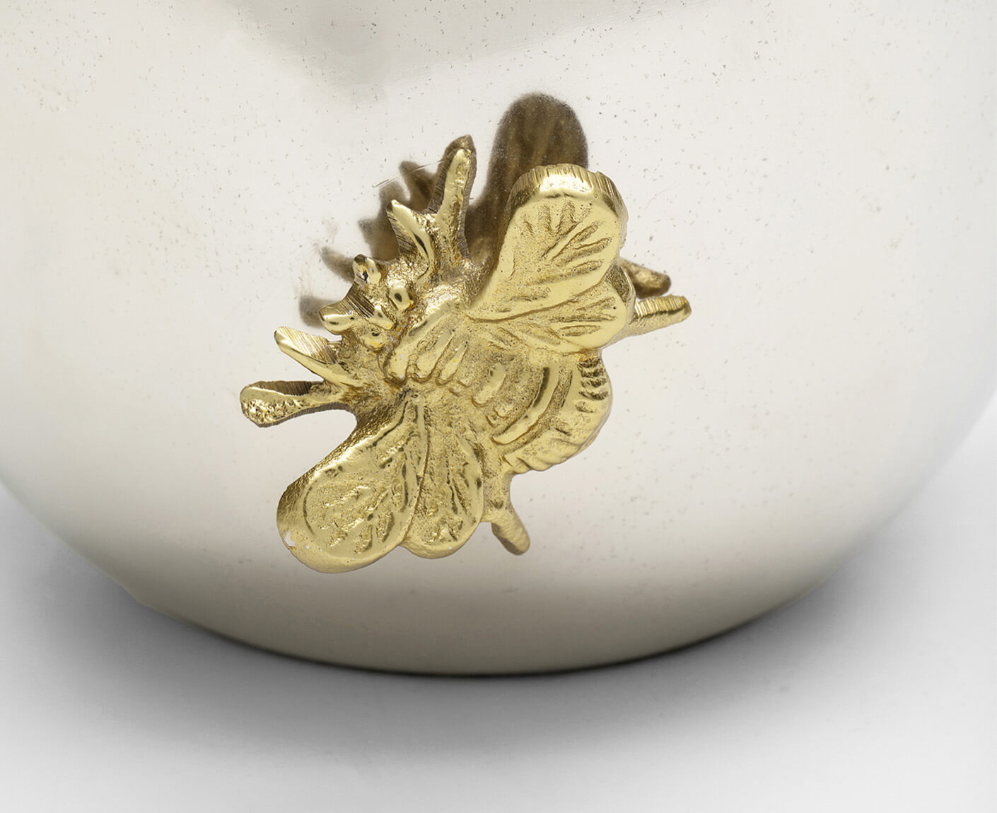 Vase Blumenvase Dekovase Bees 46 cm, Silver / Gold