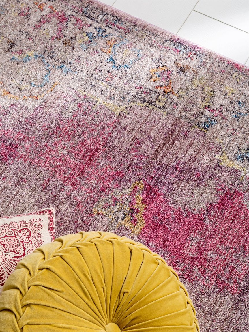 Teppich Tara Bunt / Pink