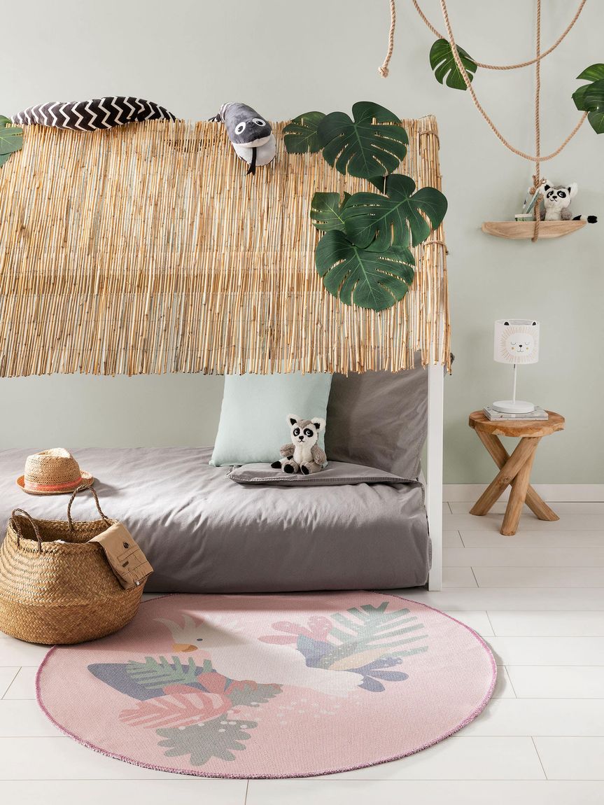 Kinderteppich Bali Ø 120 cm rund Rosa