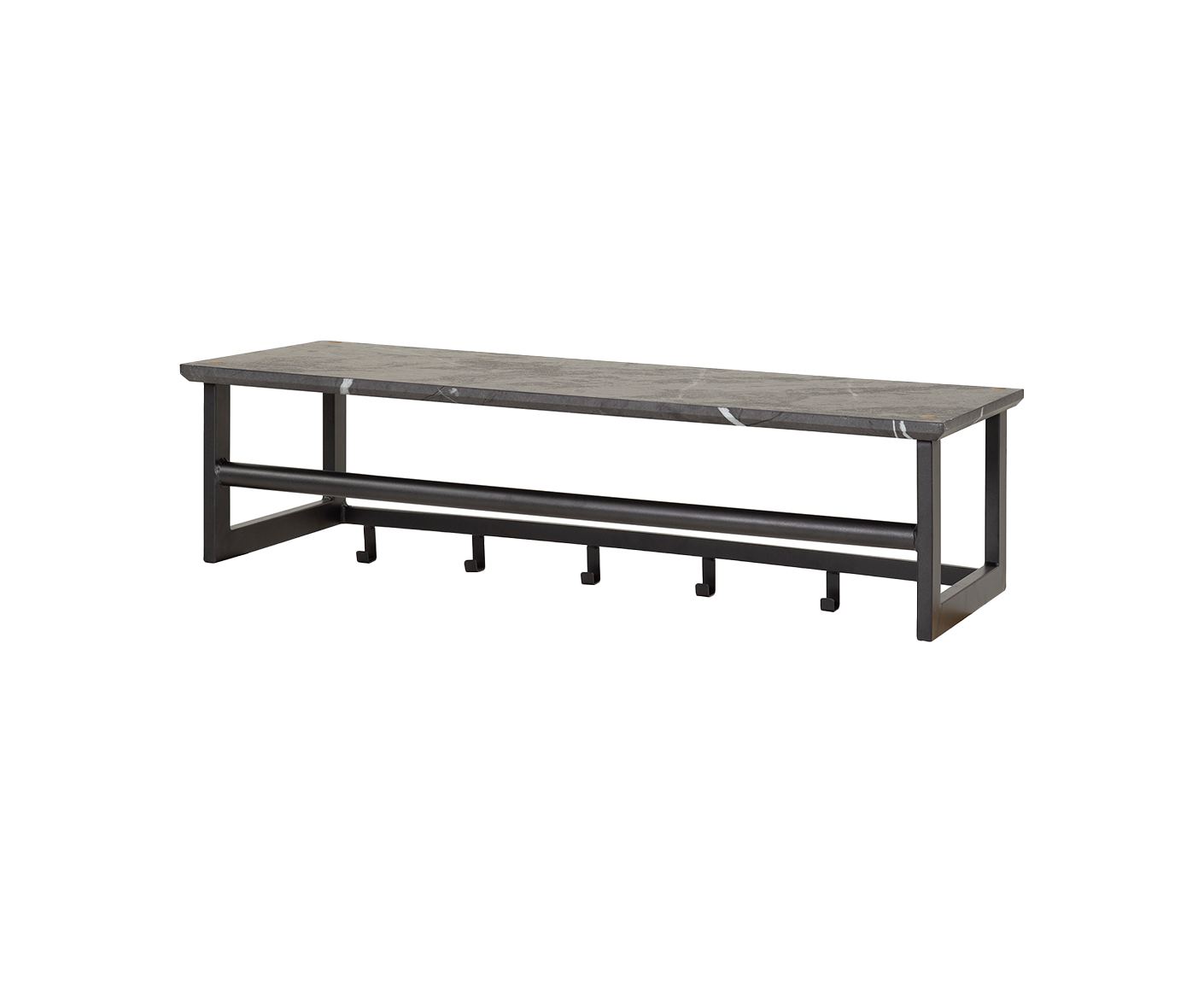 Garderobenboard 6er Haken 3D Schwarz-Braun