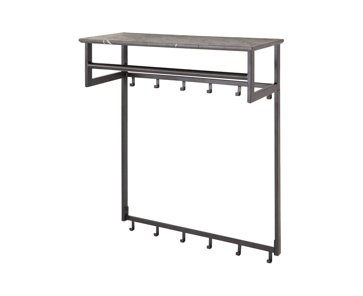 Garderobenboard 12er Haken 3D Schwarz-Braun