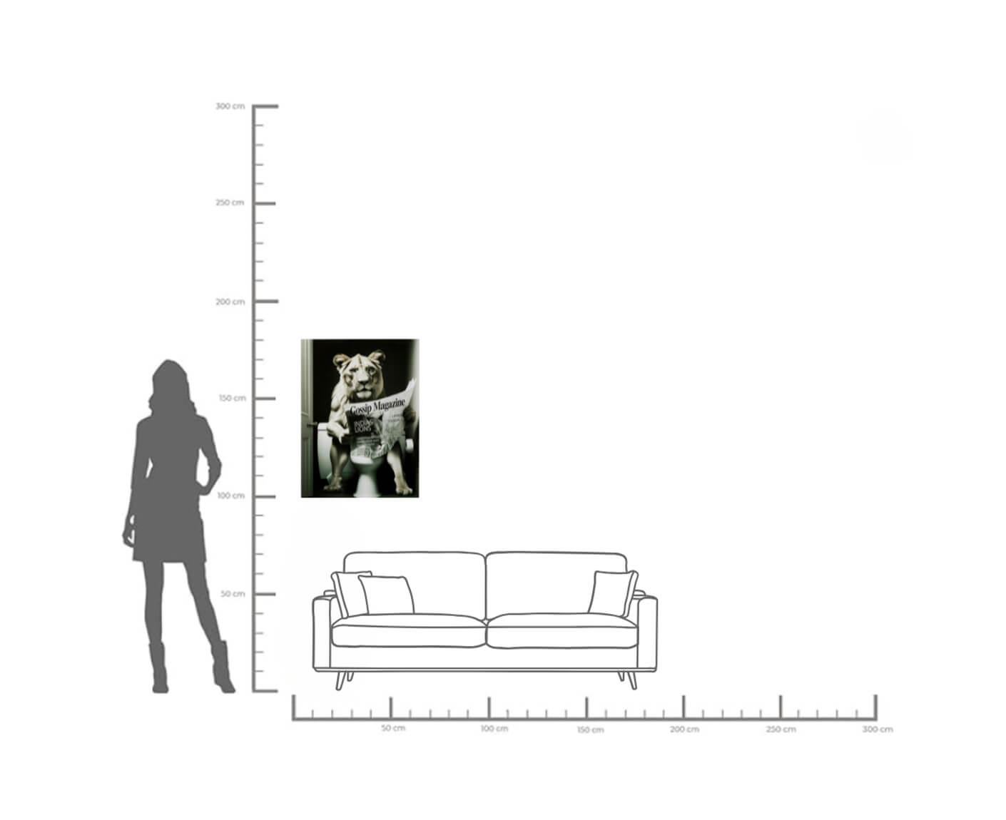 Glasbild Bad Löwin 60x80 cm