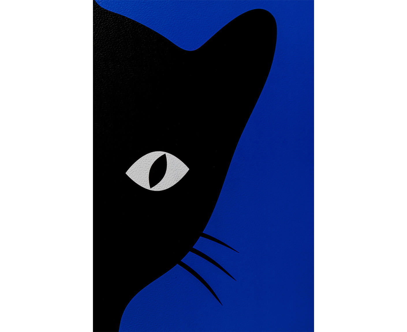Gerahmtes Bild Ciao Gatto 60x40 cm 2er-Set, Blau-Schwarz