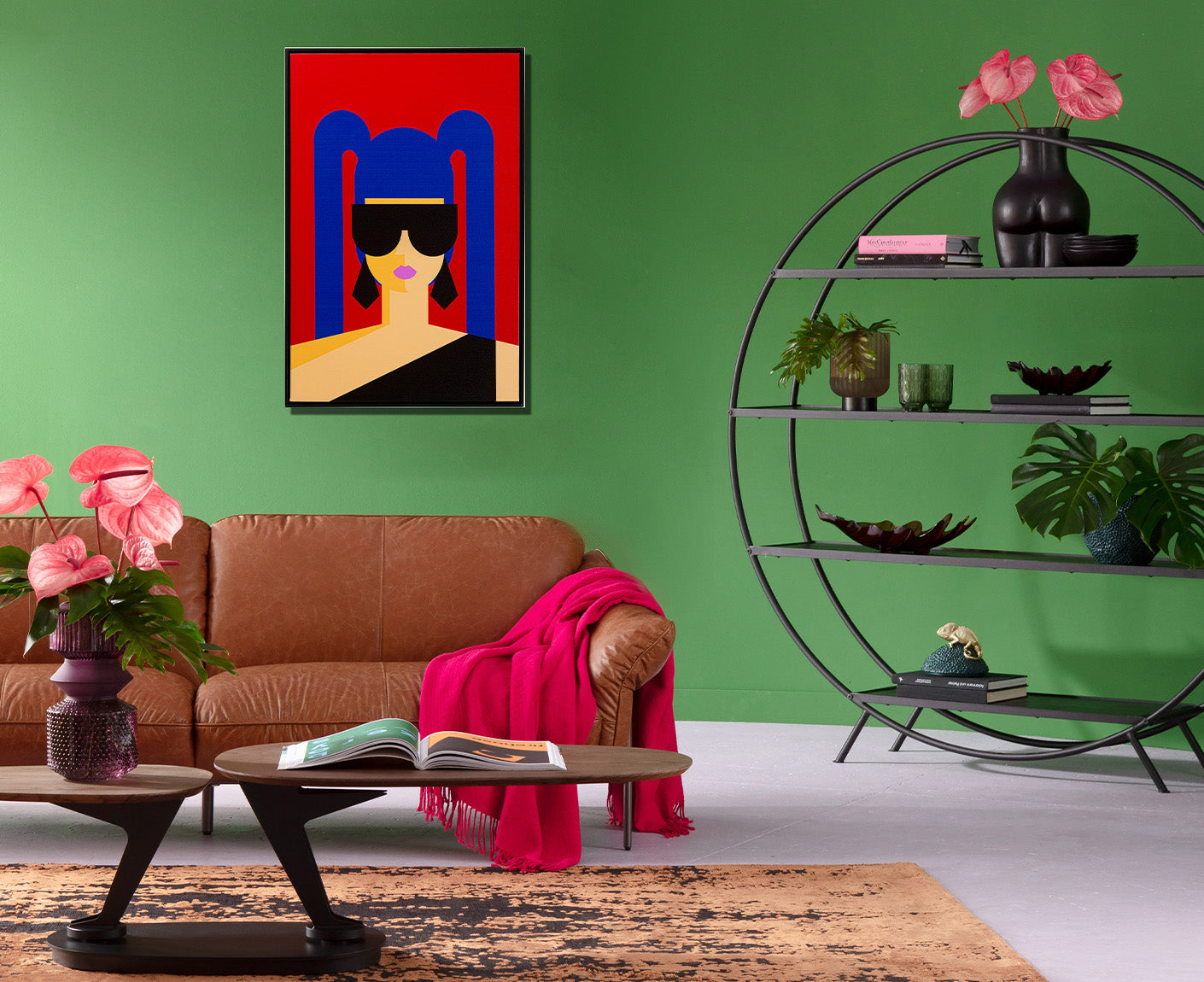 Gerahmtes Bild Party Girl 60x90 cm