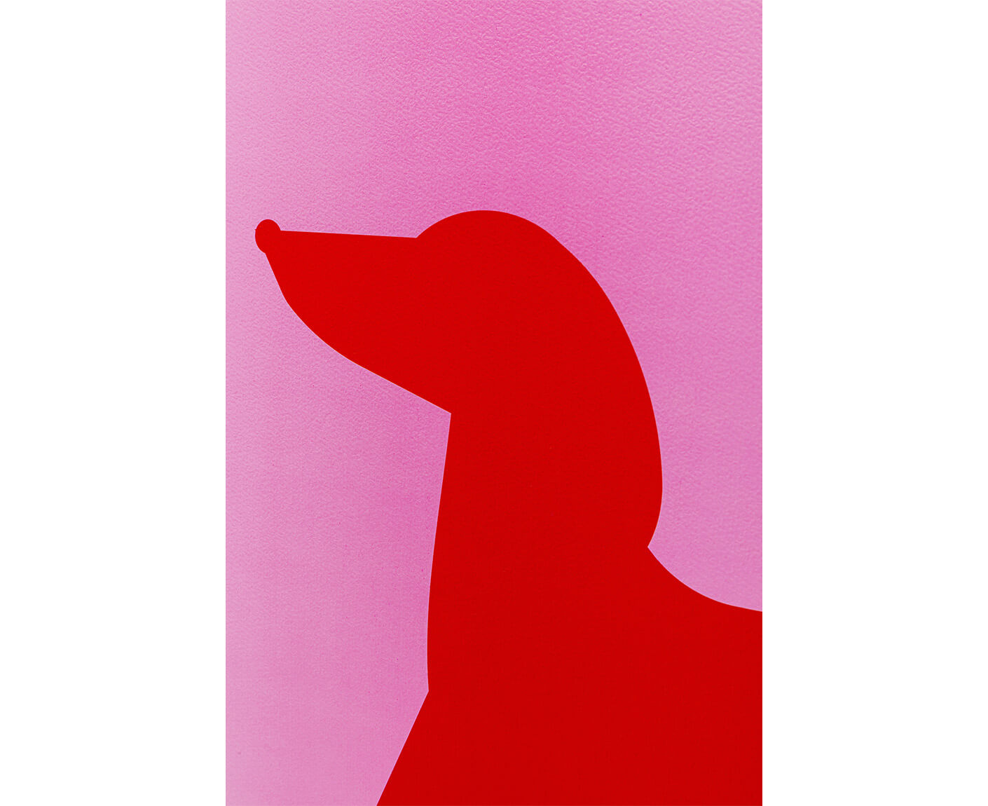 Gerahmtes Bild Dog Frankie 2er-Set, Rosa-Rot