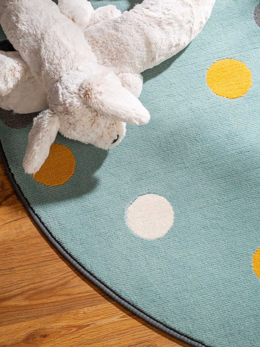 Kinderteppich rund Juno Ø 120 cm rund Bunt / Blau