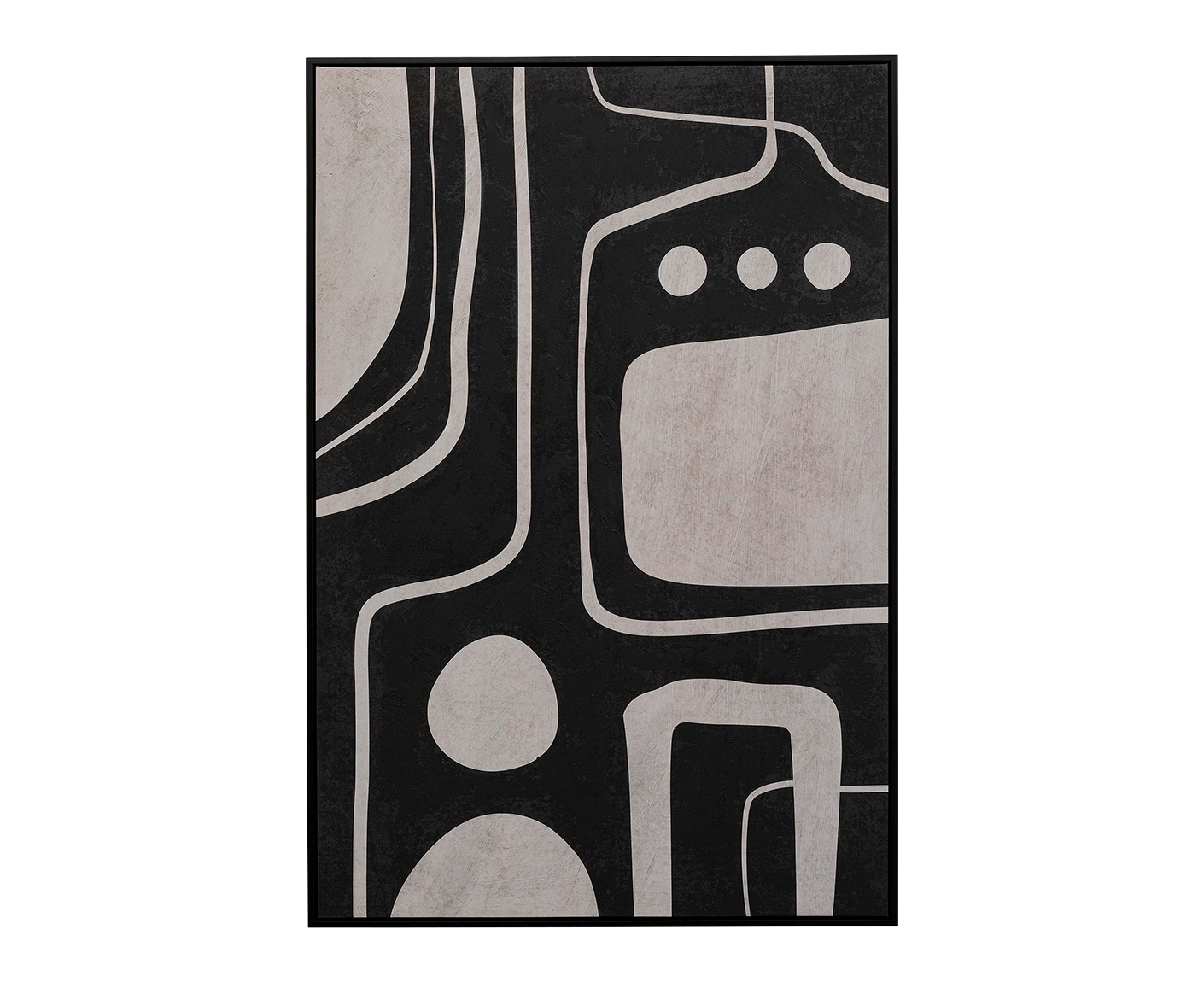 Leinwandbild Gemälde Gerahmtes Artistic Blacky 70x110 cm