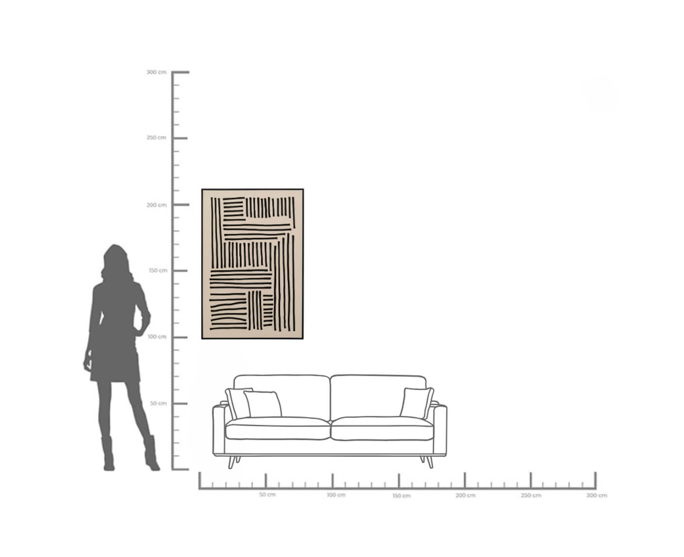 Leinwandbild Gemälde Artistic Line 70x110 cm