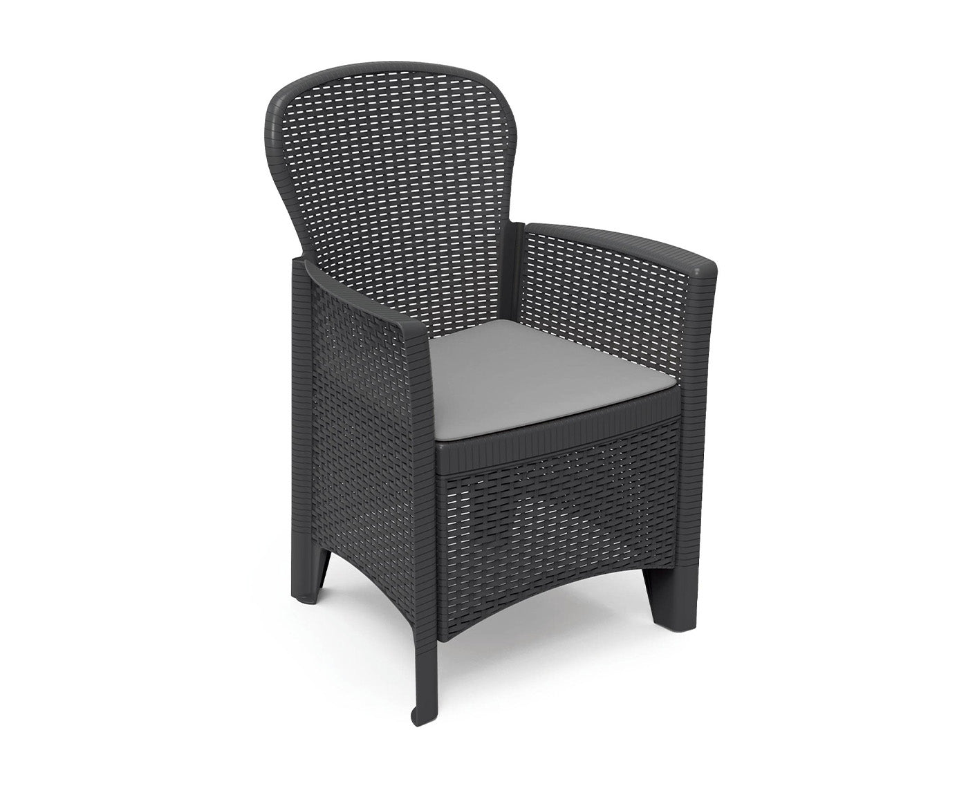 Trente 3-tlg. Gartenmöbel-Set Rattan Anthrazit