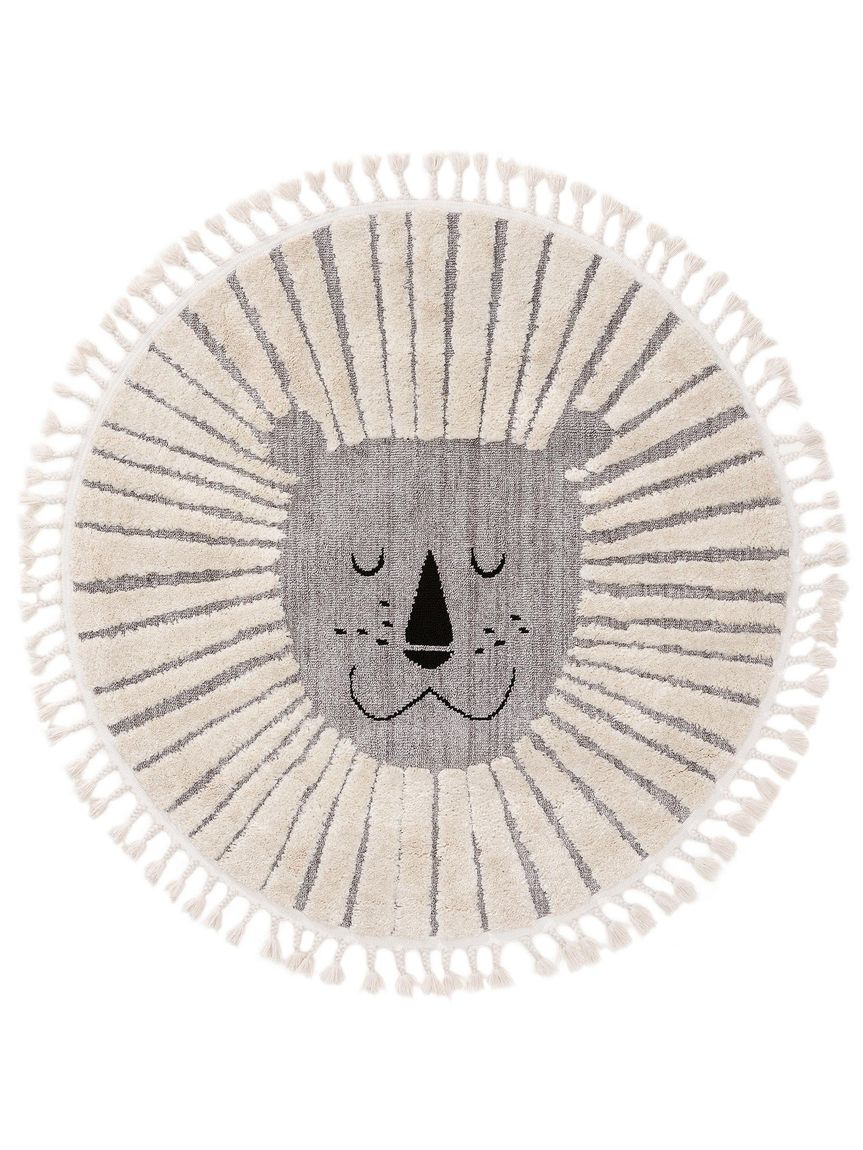 Kinderteppich Momo Ø 120 cm rund Grau