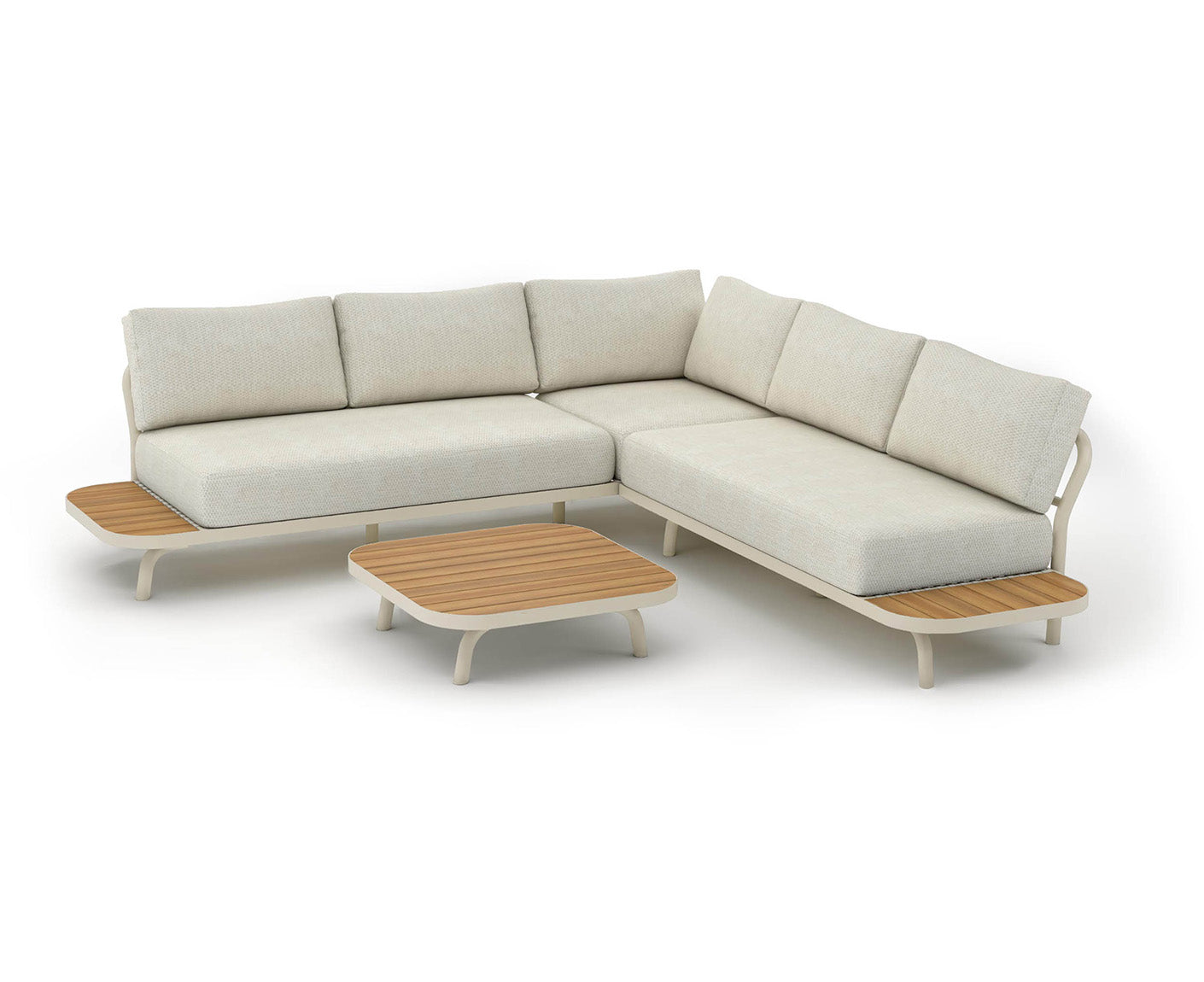 Paros Gartenlounge 250x245 cm Teakholz