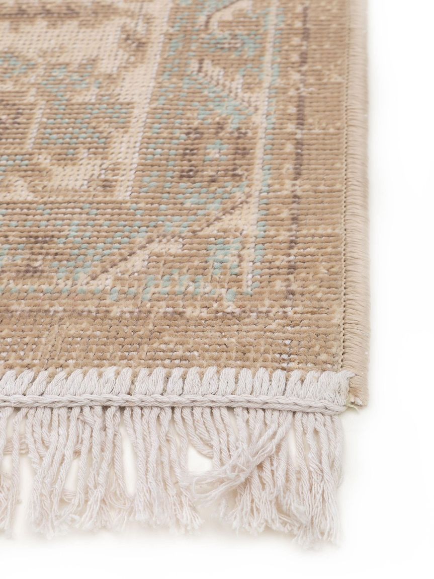 Teppich Folk Beige / Blau