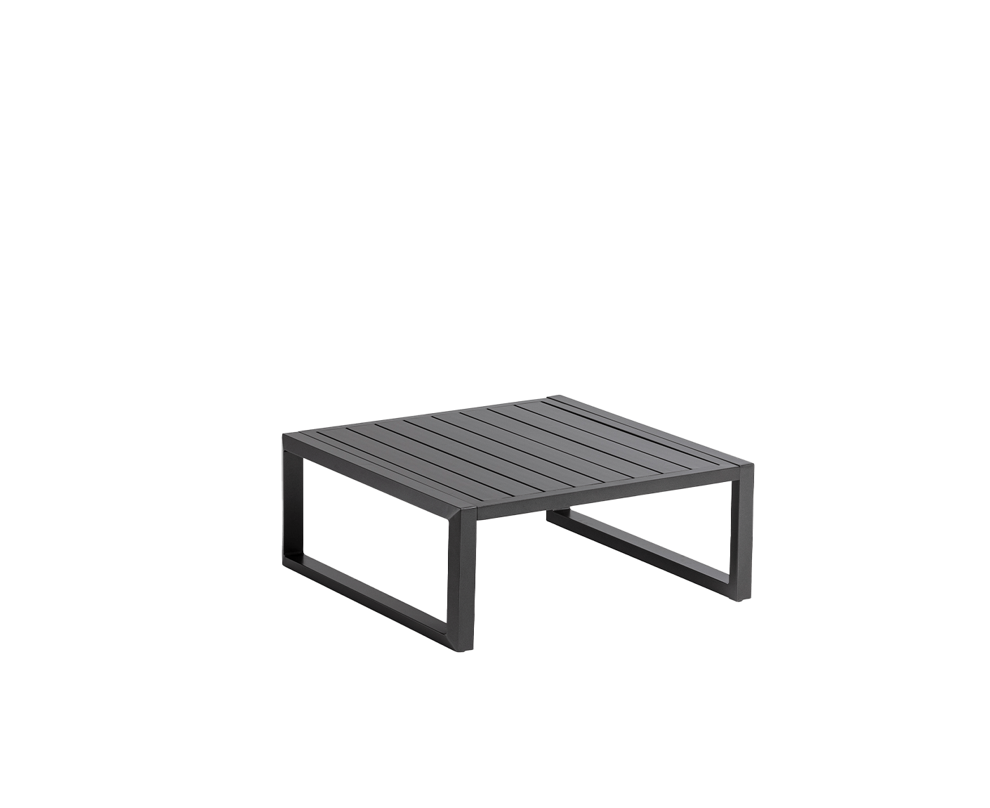 Kettler Ocean Skid Lounge Hocker Anthrazit / Hellgrau meliert