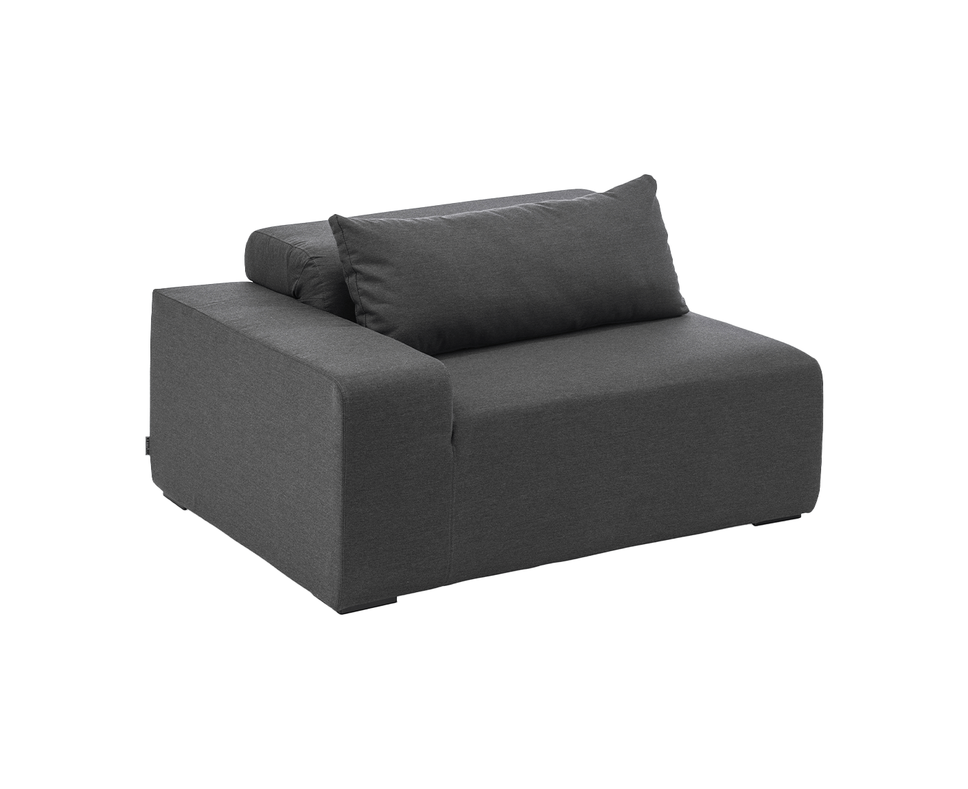 Kettler Royal Lounge Endteil Links Silber / Anthrazit Sunbrella