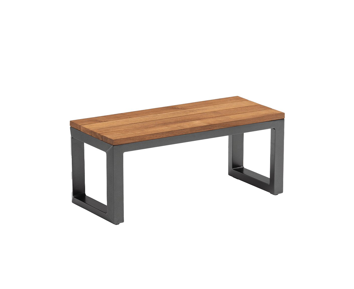 Kettler Ocean Skid Beistelltisch 70 x 30 cm Anthrazit / Teak