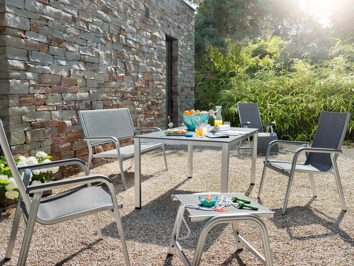 Kettler Basic Plus Relaxsessel Silber / Anthrazit