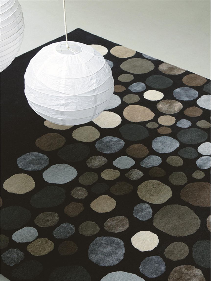 Wollteppich Aurora Schwarz