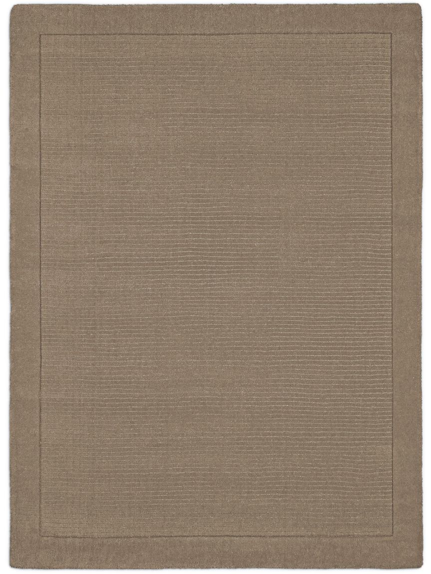 Wollteppich Uni Taupe