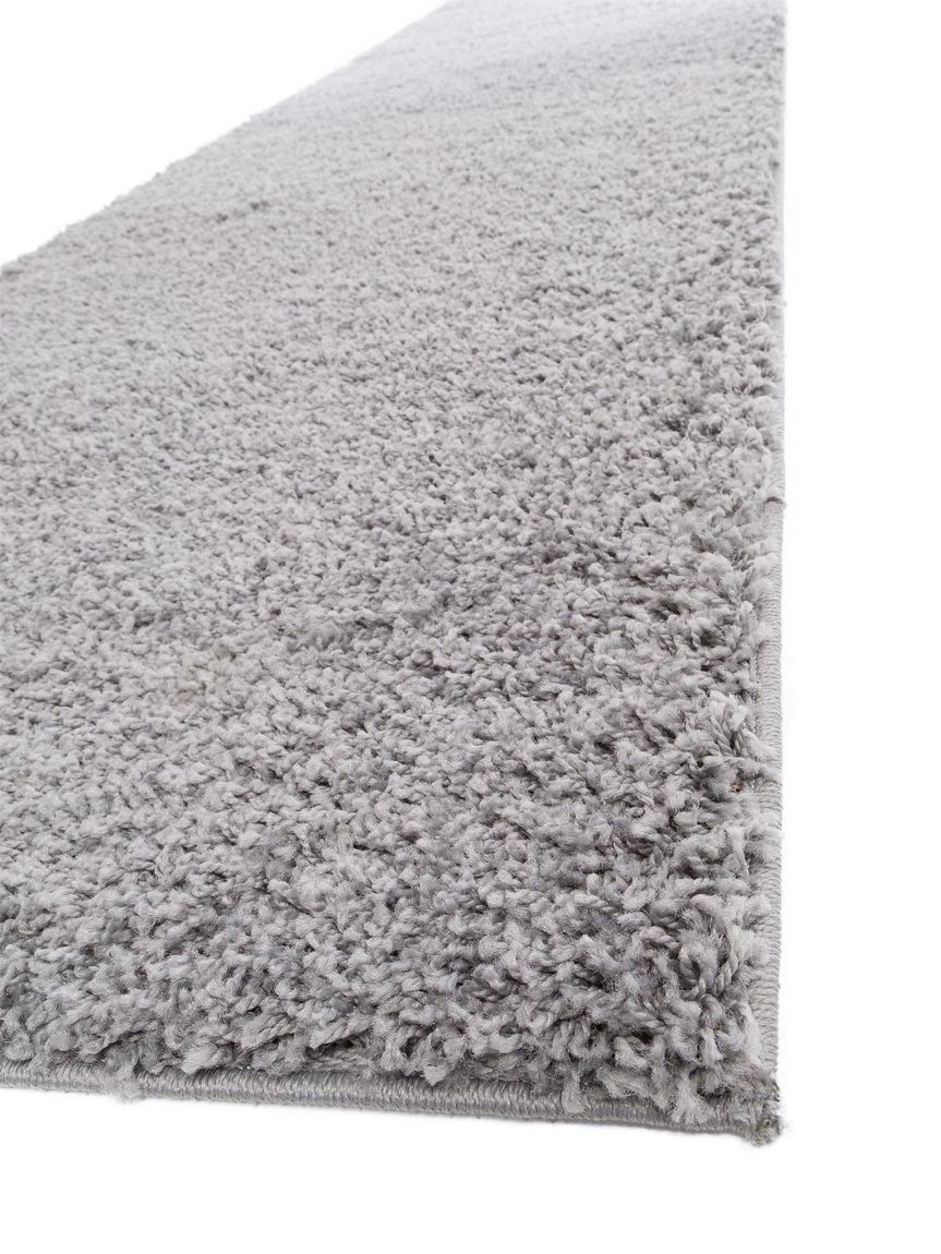 Hochflorteppich Läufer Swirls 80x300 cm Grau