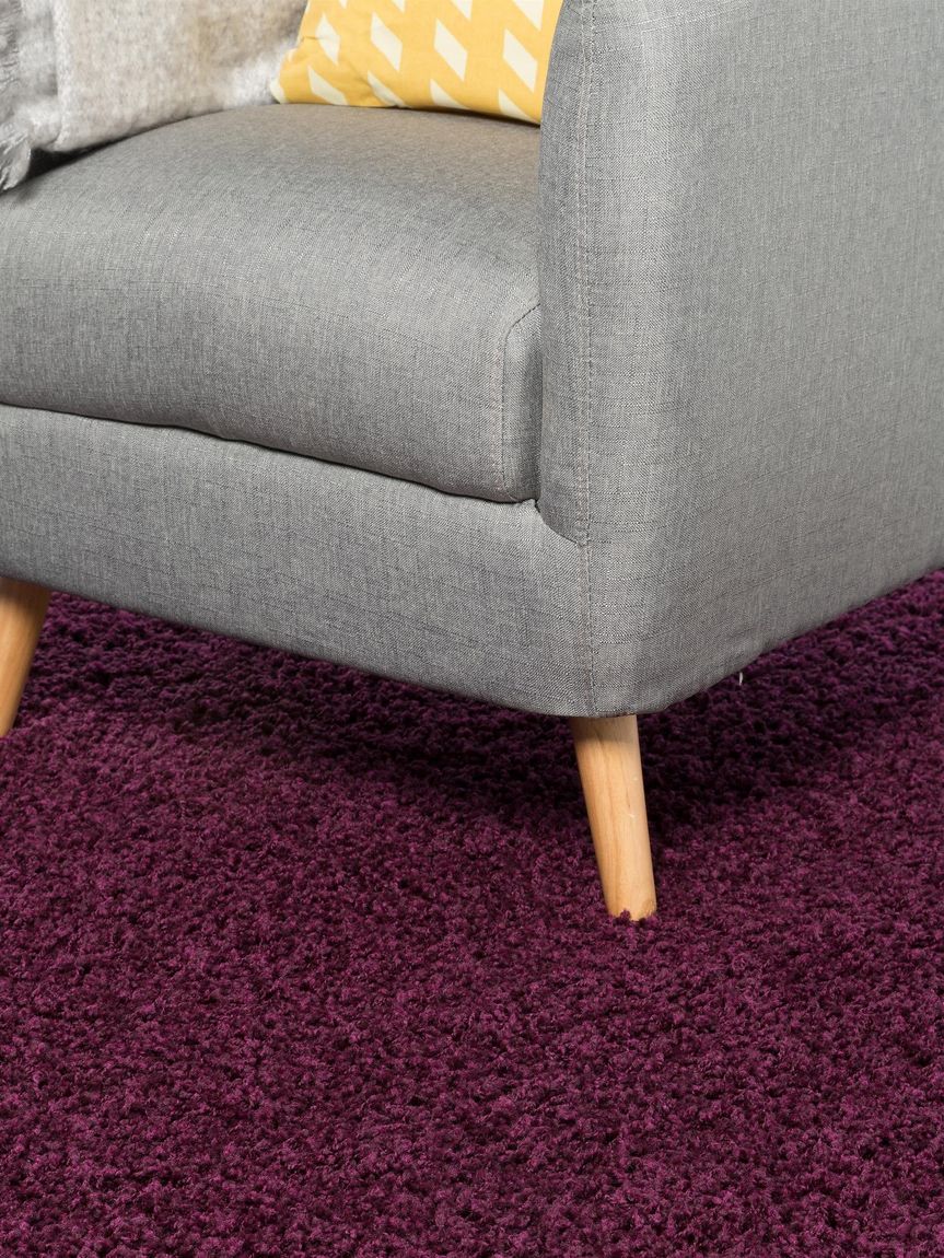 Hochflorteppich Swirls Violett