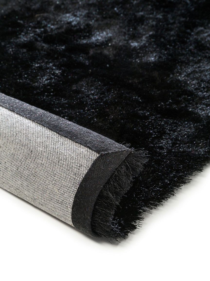 Hochflorteppich Läufer Whisper 80x300 cm Schwarz