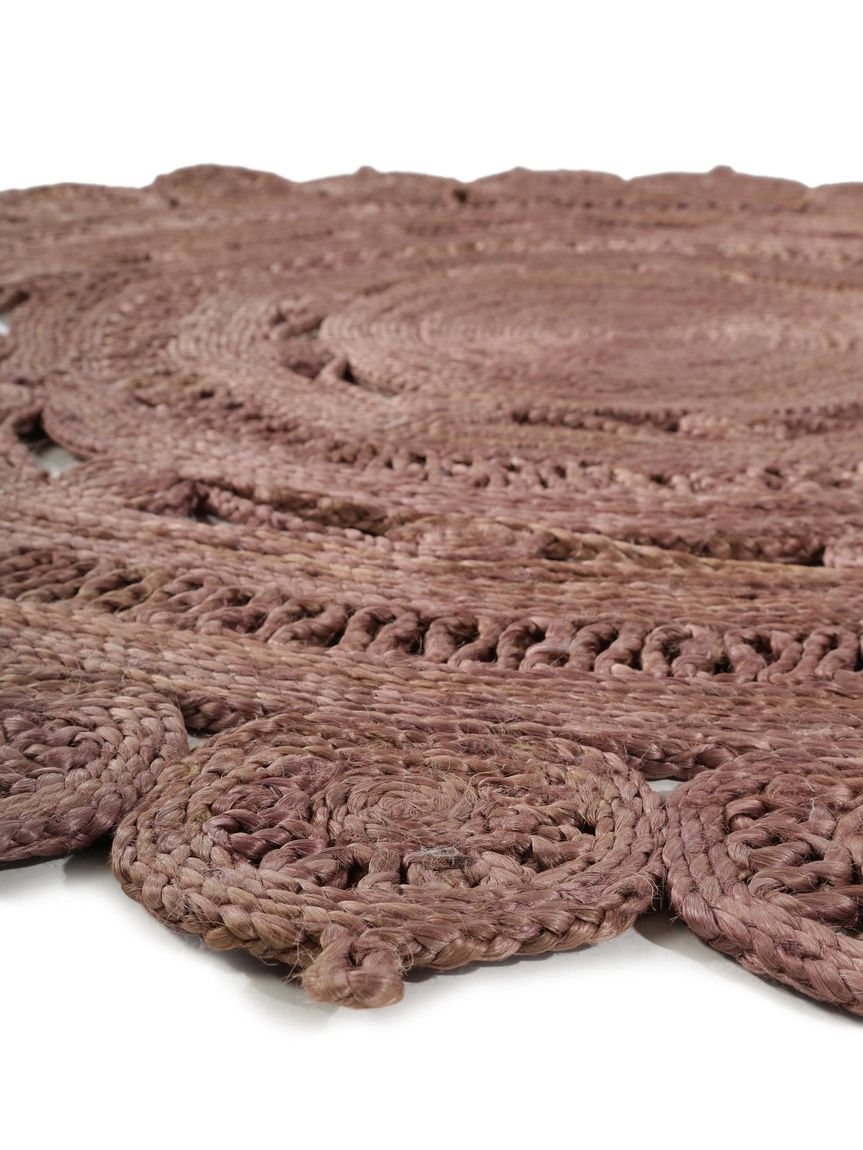 Juteteppich Samsara Ø 150 cm rund Violett
