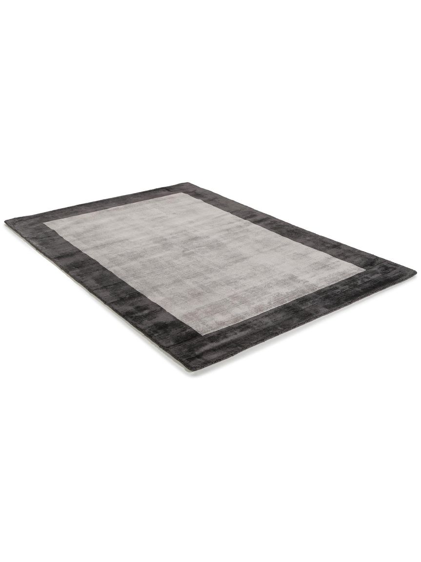 Viskoseteppich Frame 200x200 cm Grau
