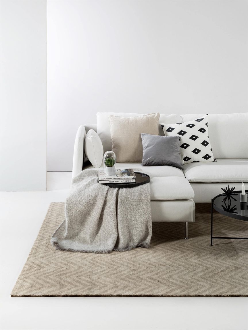 Wollteppich Nesta Beige