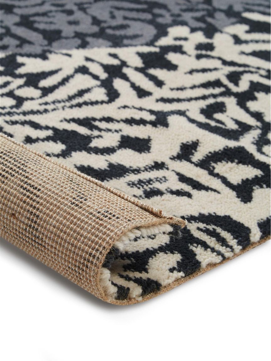 Wollteppich Nesta Anthrazit / Beige