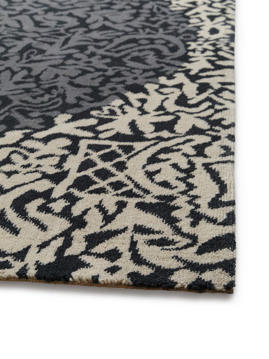 Wollteppich Nesta Anthrazit / Beige