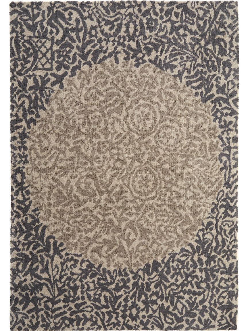 Wollteppich Nesta 140x200 cm Beige / Grau