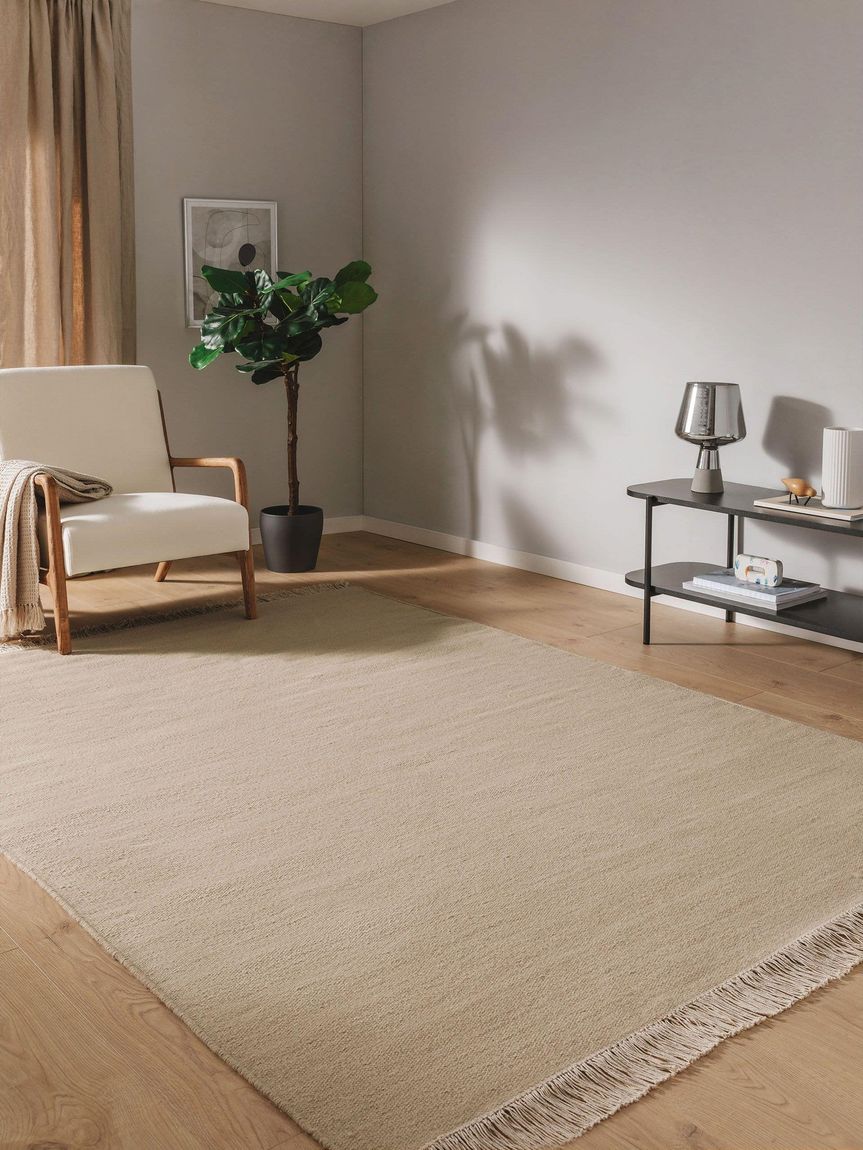 Wollteppich Liv Beige