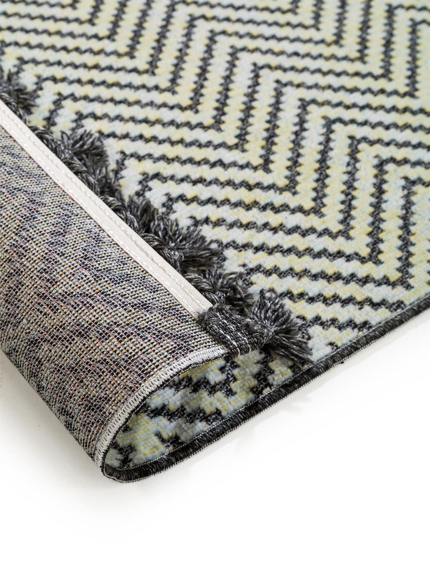 Teppich Laila Blau / Schwarz