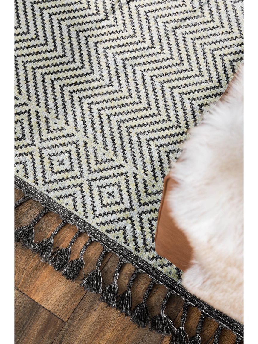 Teppich Laila Blau / Schwarz