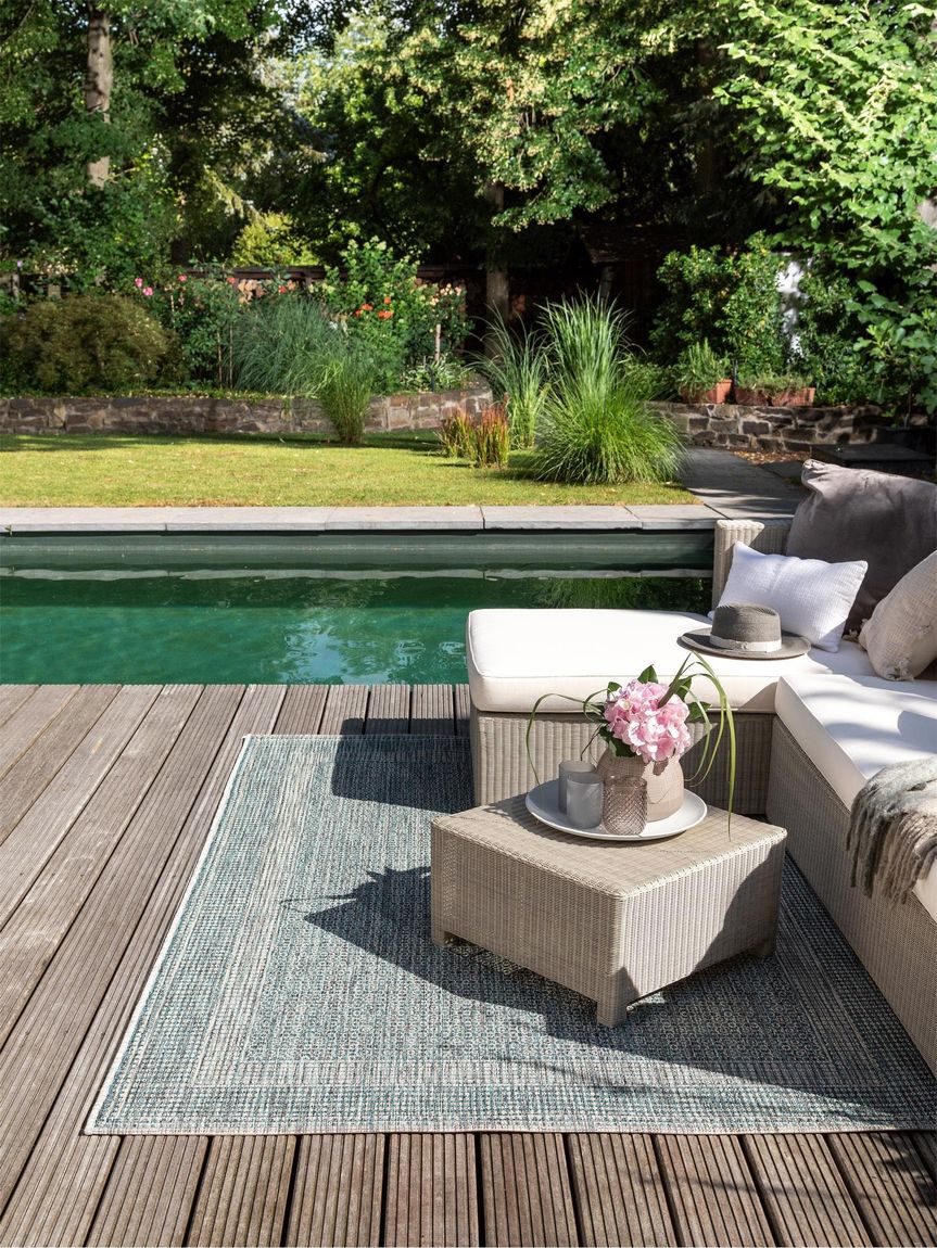 In- & Outdoor Teppich Cleo Blau