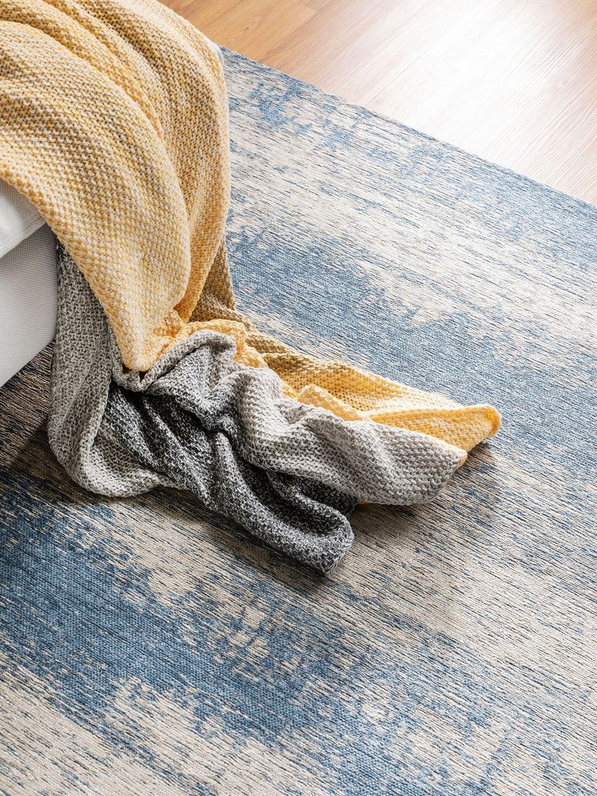 Flachgewebeteppich Tosca 230x340 cm Beige / Blau