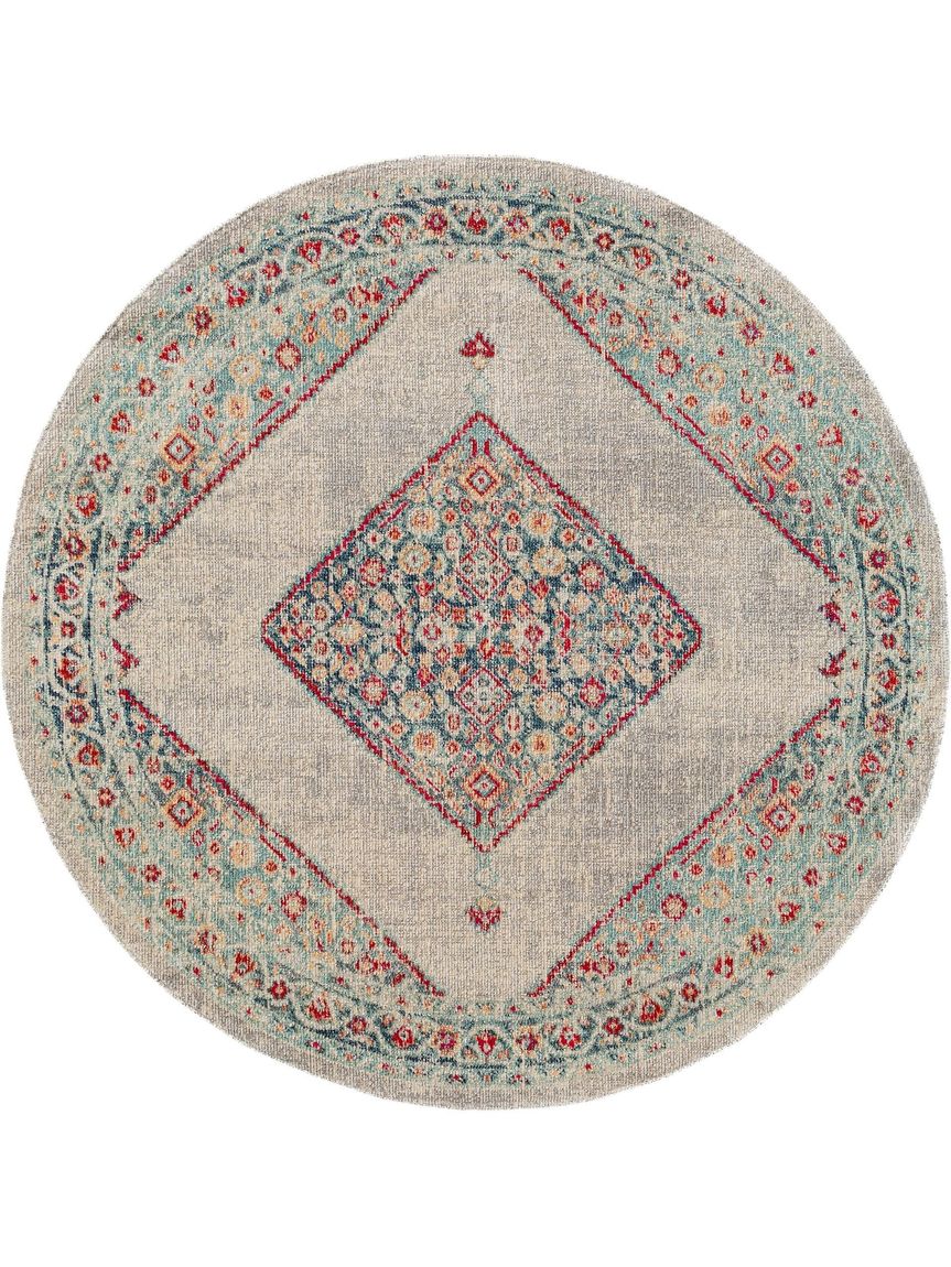 Flachgewebeteppich Stella Ø 160 cm rund Bunt