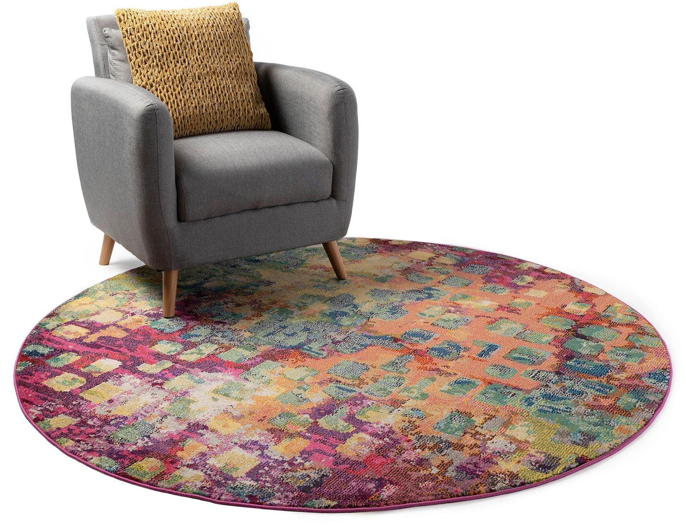 Teppich rund Casa Bunt