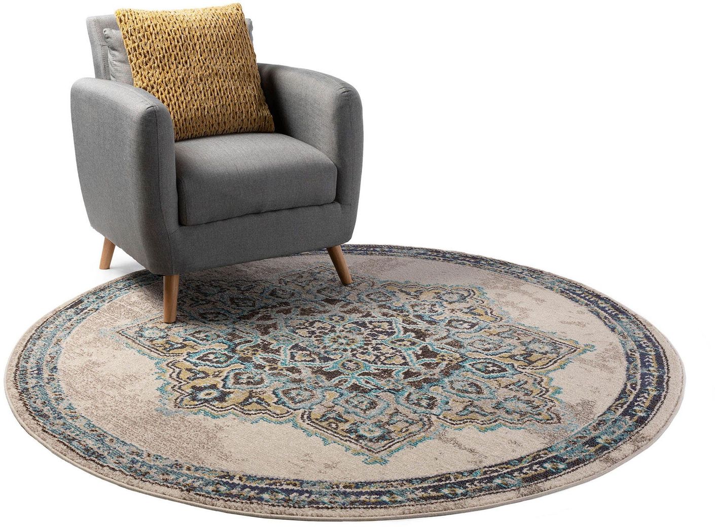 Teppich rund Casa Beige