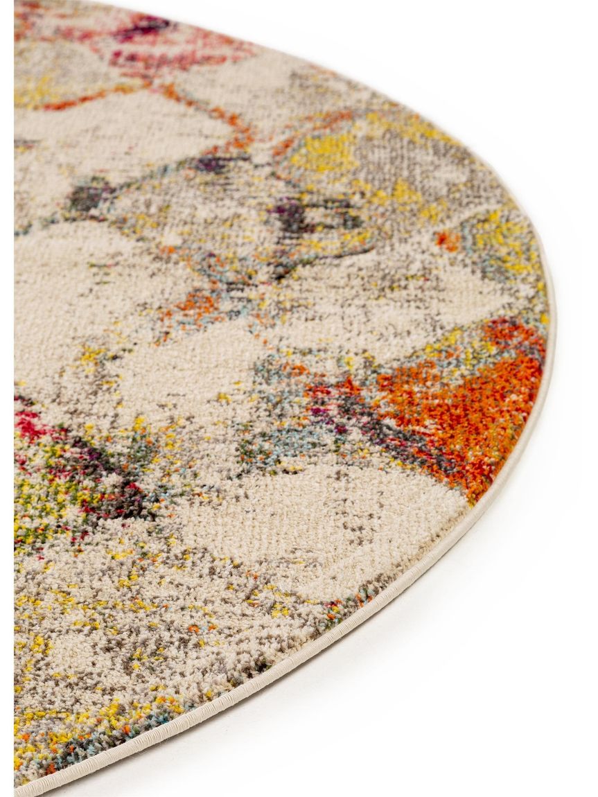 Teppich rund Casa Beige / Bunt