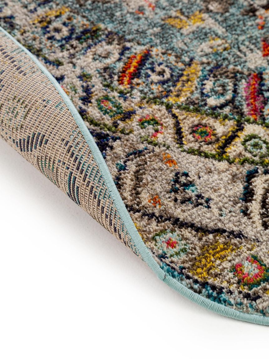 Teppich Casa Ø 180 cm rund Blau