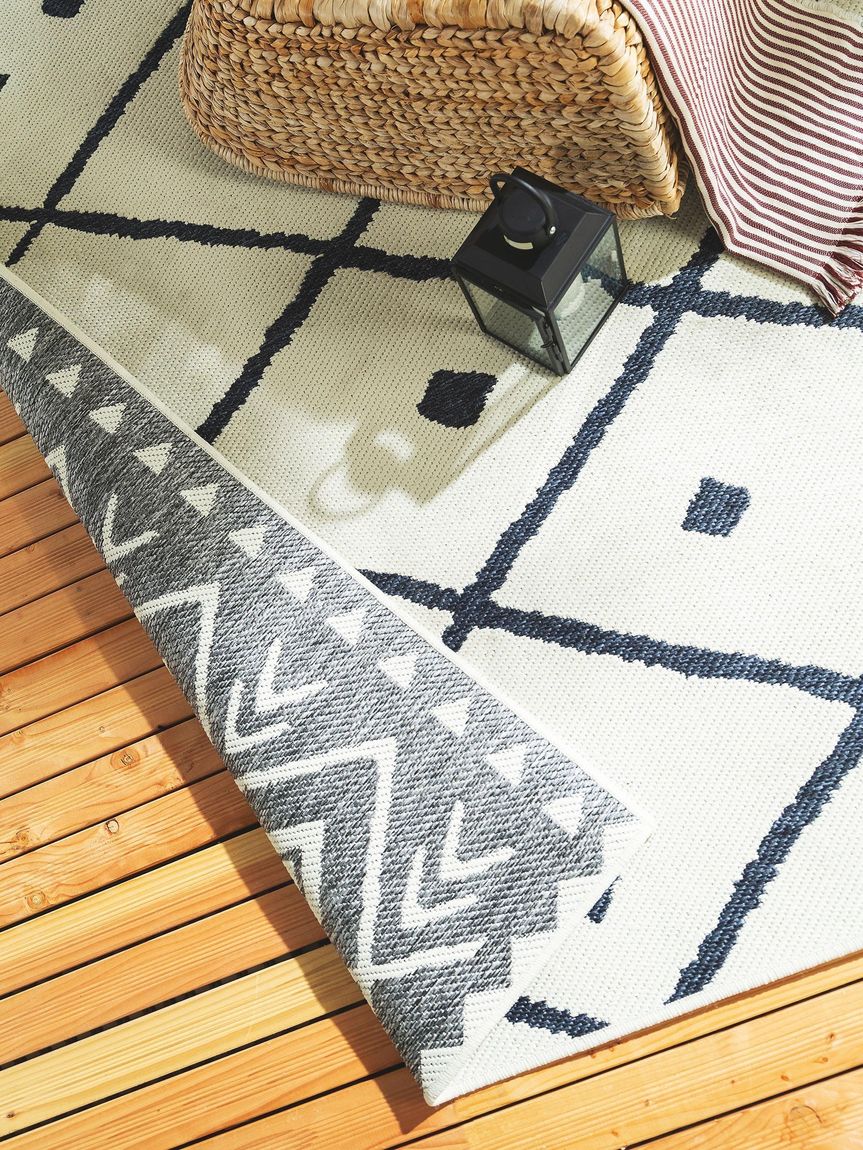 Wendeteppich Terrazzo Grau / Blau