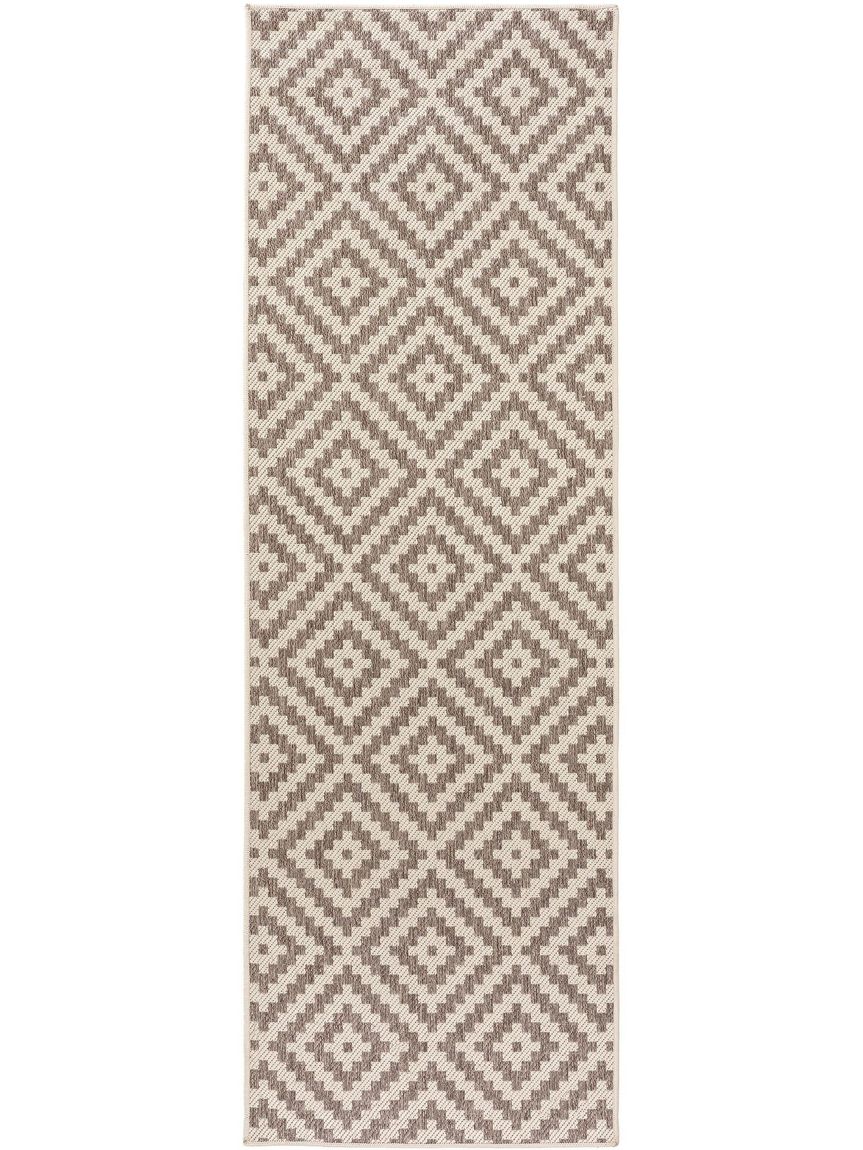 Wendeteppich / Läufer Terrazzo 80x240 cm Beige / Rot