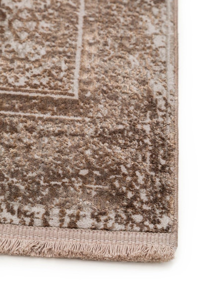 Viskoseteppich Läufer Zaza 80x300 cm Taupe