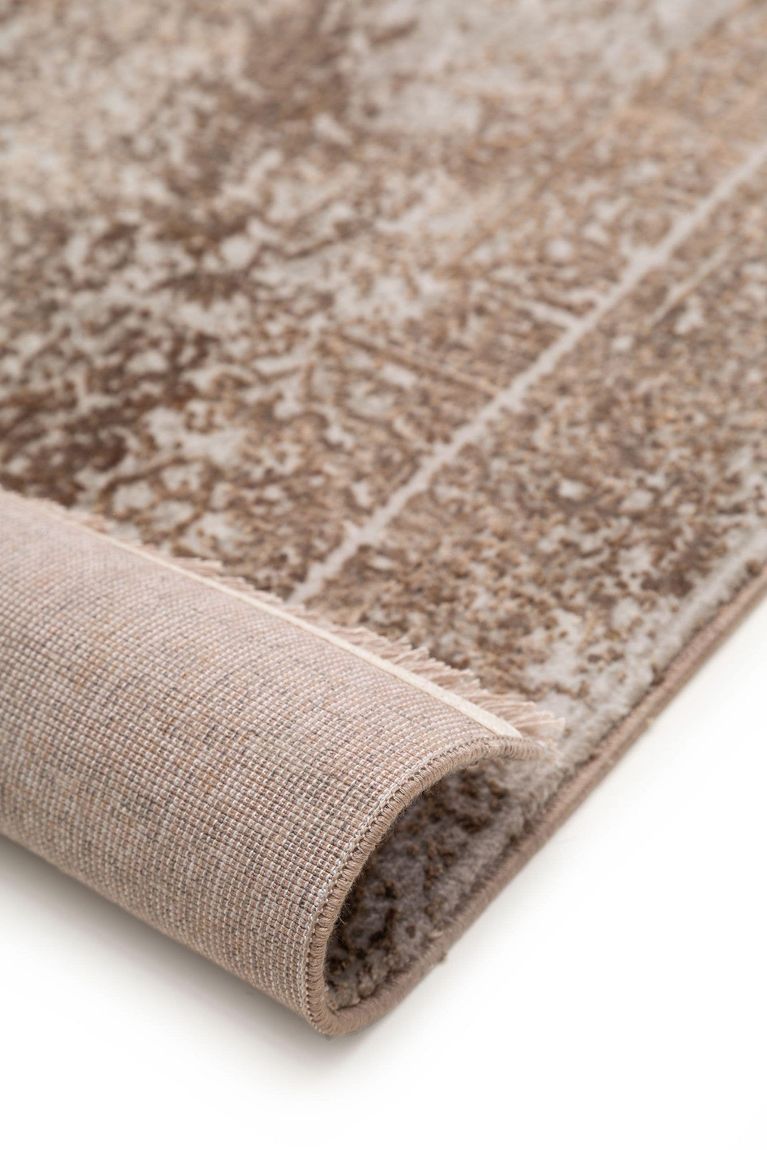 Viskoseteppich Läufer Zaza 80x300 cm Taupe