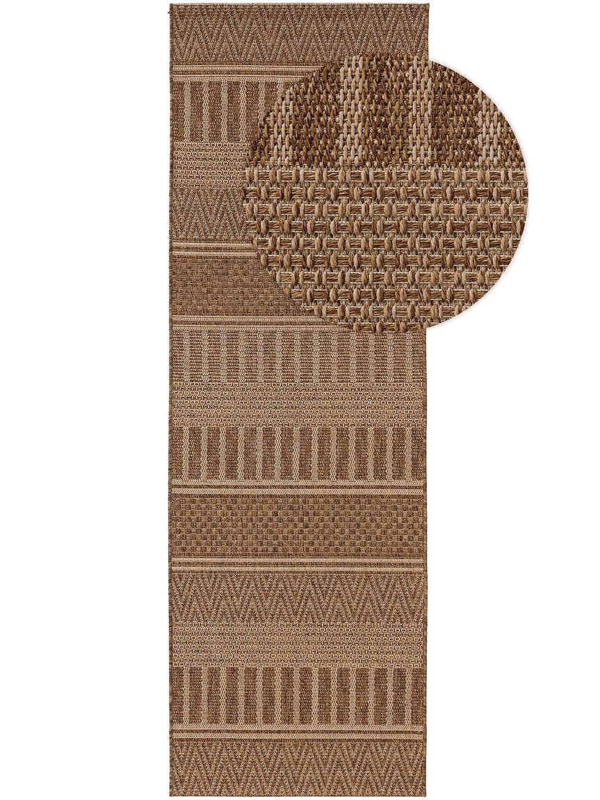 In- & Outdoor Läufer Naoto 80x240 cm Braun