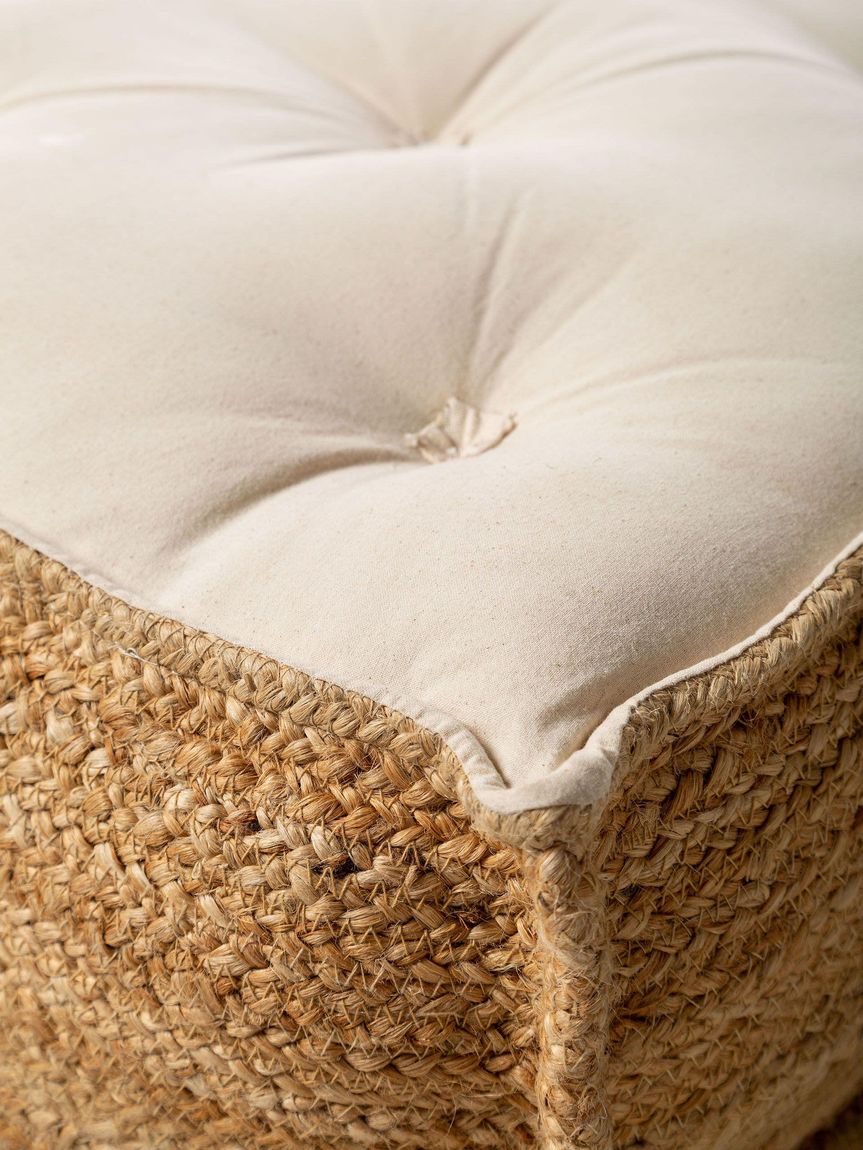 Bodenkissen Jutta 55x55x20 cm Hellbraun