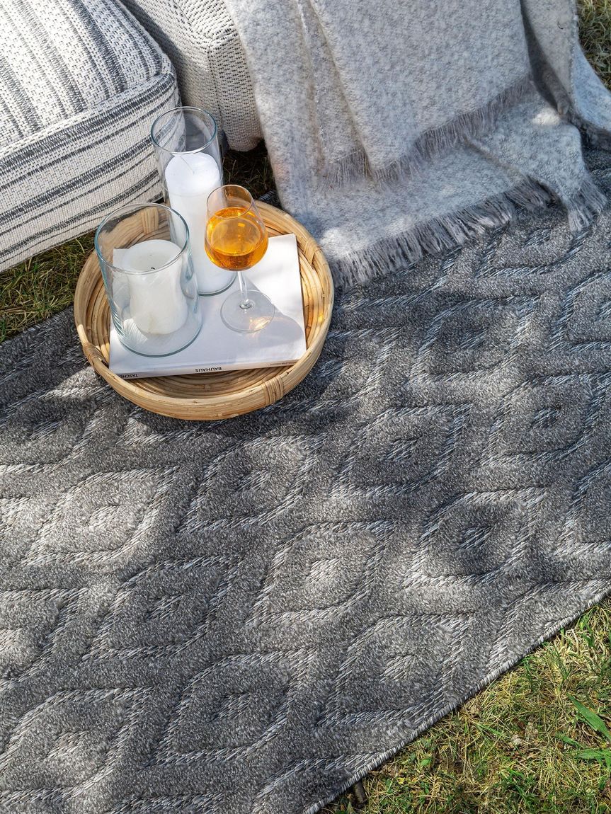 In- & Outdoor Läufer Bonte 75x220 cm Grau
